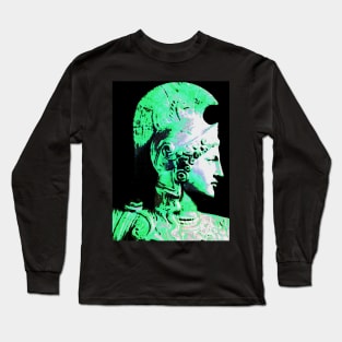 Athena Minerva Bronze Sculpture Long Sleeve T-Shirt